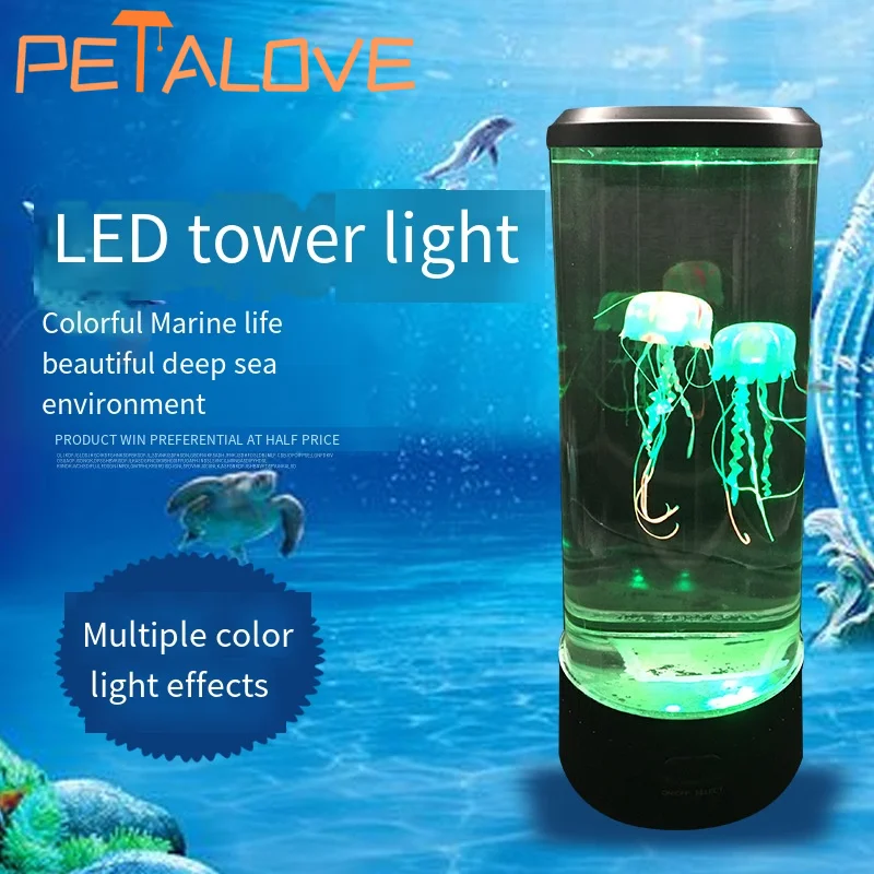 Lava Lamp Desktop - แมงกะพรุนโคมไฟลาวา Aquarium Ocean Night ไฟ 7