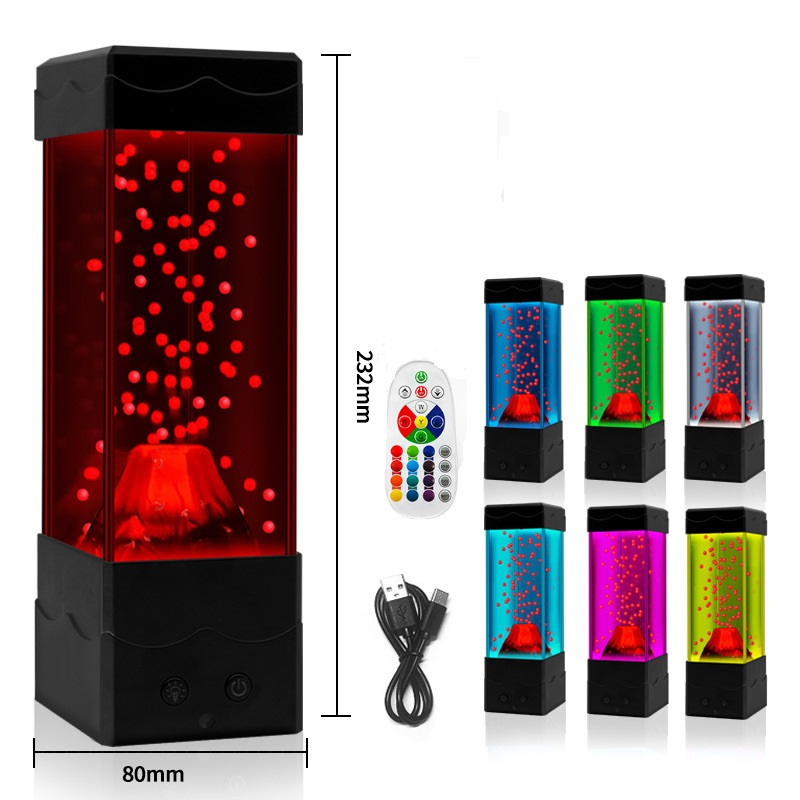 Lava Lamp Desktop - LED Lava Volcano Light ตกแต่งบ้าน Night