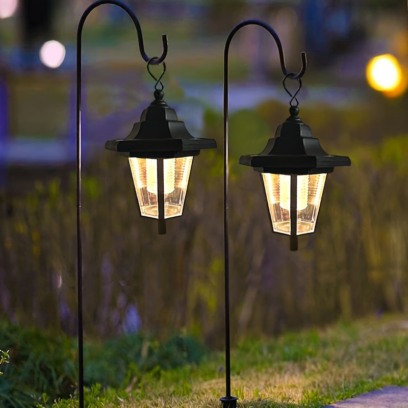 Decor Lighting Cy - CY 2-Pack ไฟ LED พลังงานแสงอาทิตย์หกเหลี่ยมวินเทจ, ตกแต่งลานสวนทางเดินกลางแจ้ง,