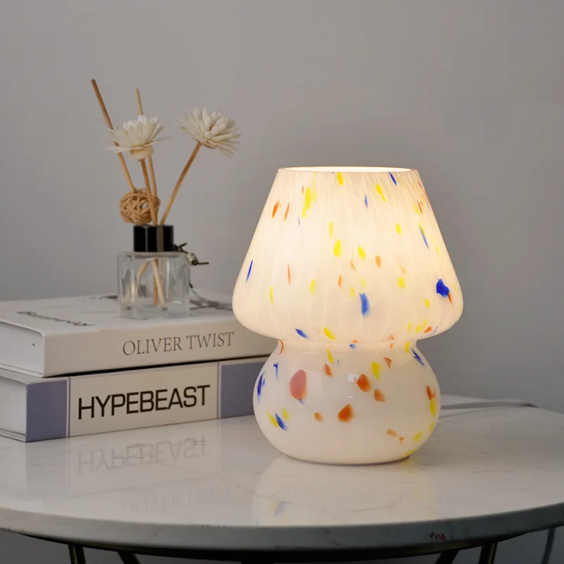 โคมไฟตั้งโต๊ะทรงเห็ดแก้วสำหรับ - Decor Lighting Cy บทวิจารณ์และราคา