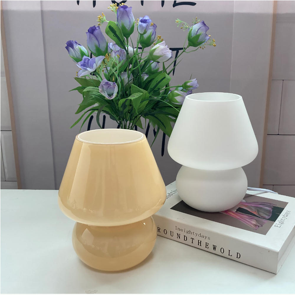 โคมไฟตั้งโต๊ะทรงเห็ดแก้วสำหรับ - Decor Lighting Cy บทวิจารณ์และราคา