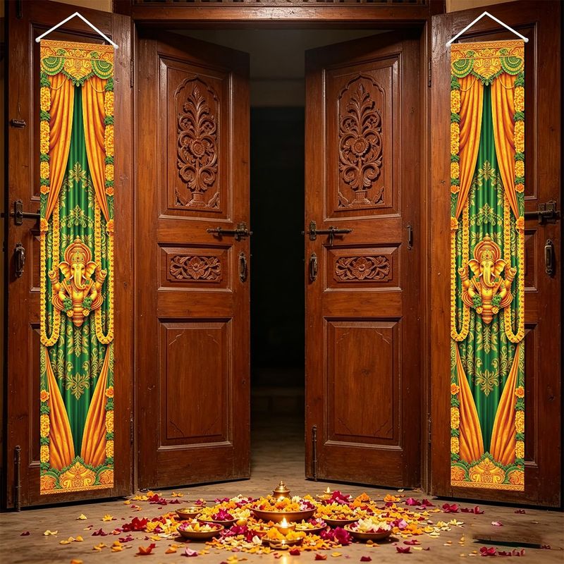 VIKAMA ชุด 2 ชิ้น แบนเนอร์ประต - Lighting Decoration For Diwali บทวิจารณ์และราคา