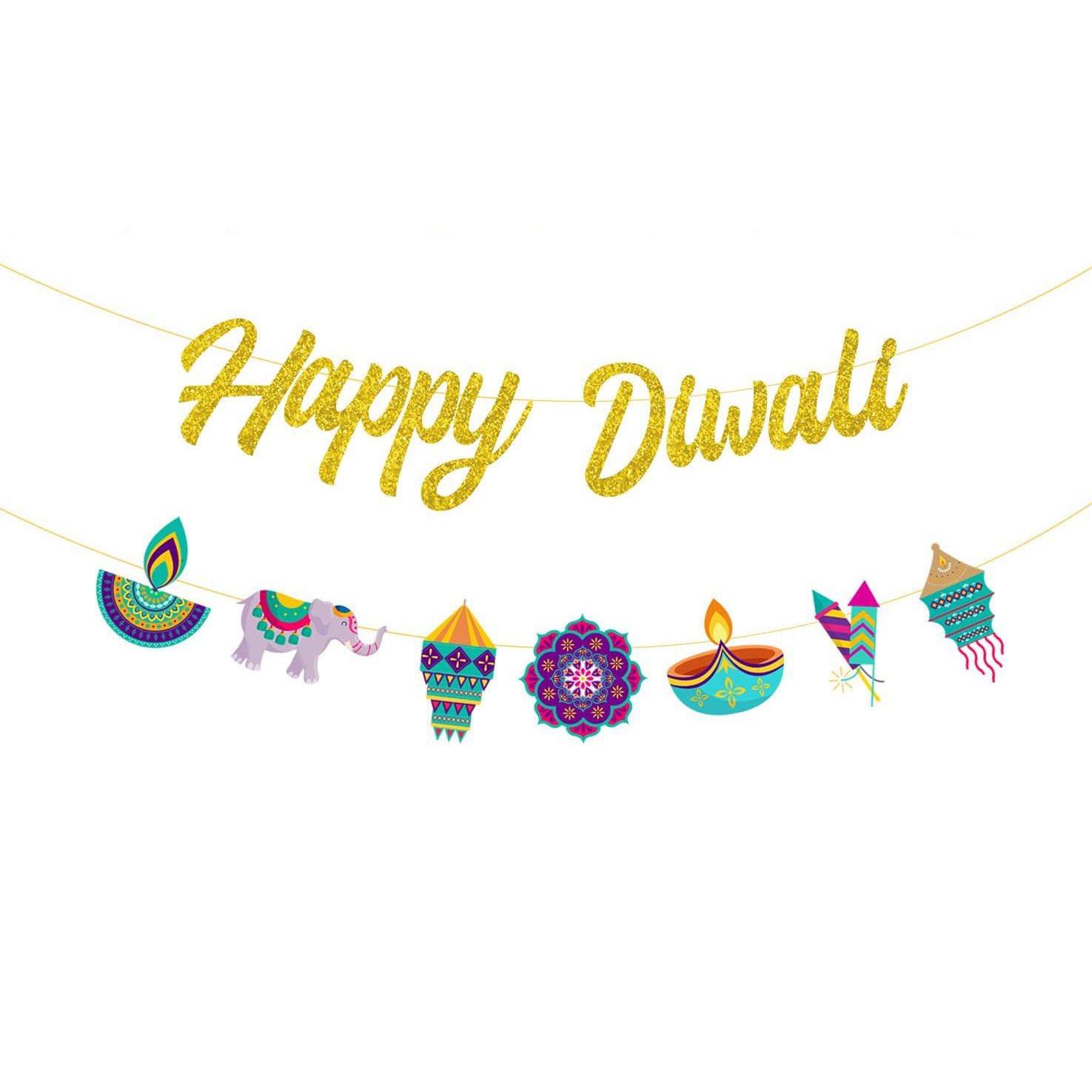 Diwali Party ตกแต่ง Happy Diwa - Lighting Decoration For Diwali บทวิจารณ์และราคา